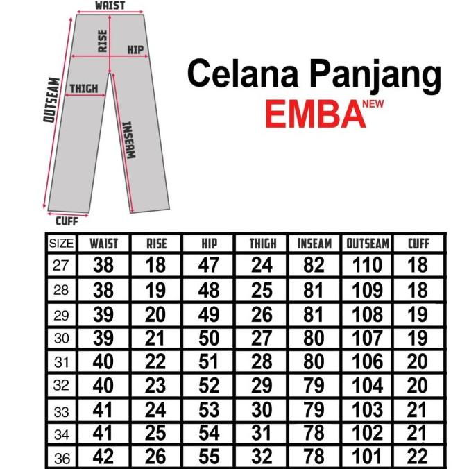 terlaris Emba Casual Original Celana Panjang Pria EPA 012 - 116-11105 - Basic