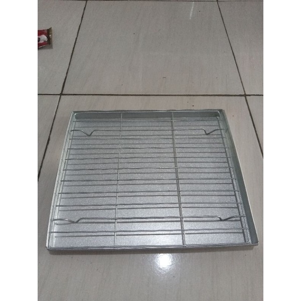 cooling rack+nampan peniris minyak/cooling rack tatakan tirisan minyak