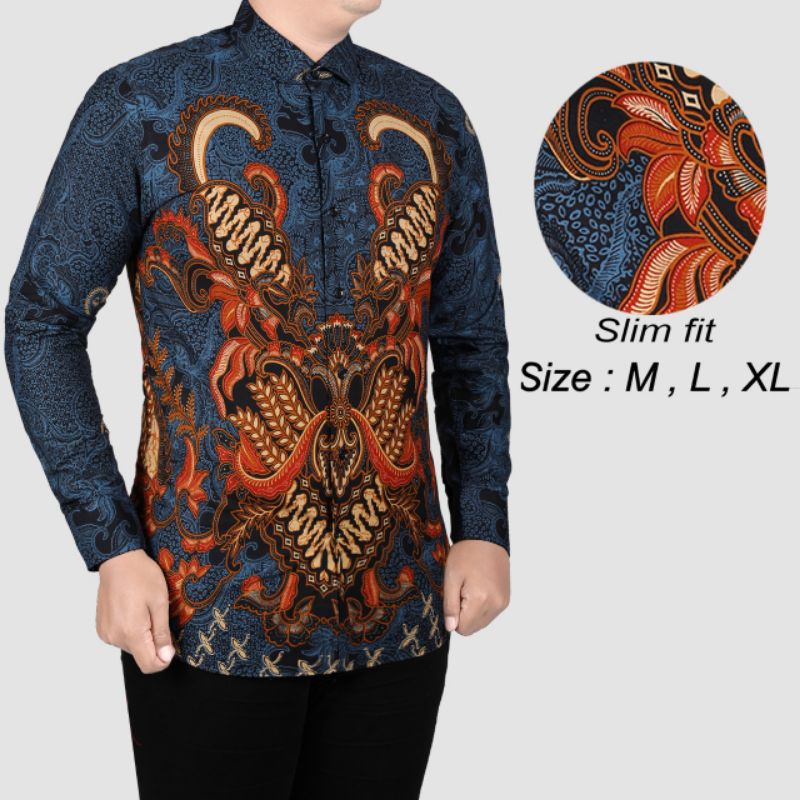 Batik Pria Slimfit Lengan Panjang