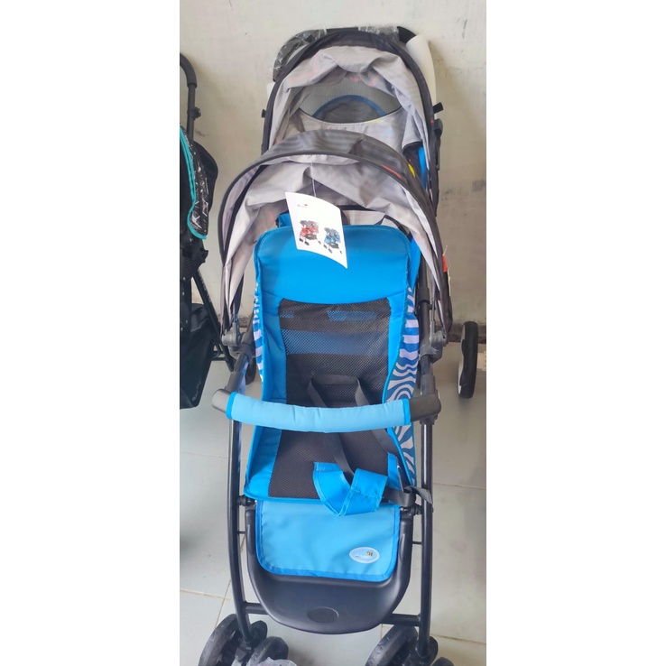 Labeille Stroller Kembar Sena 705 - Kereta Dorong Bayi Kembar - Blue