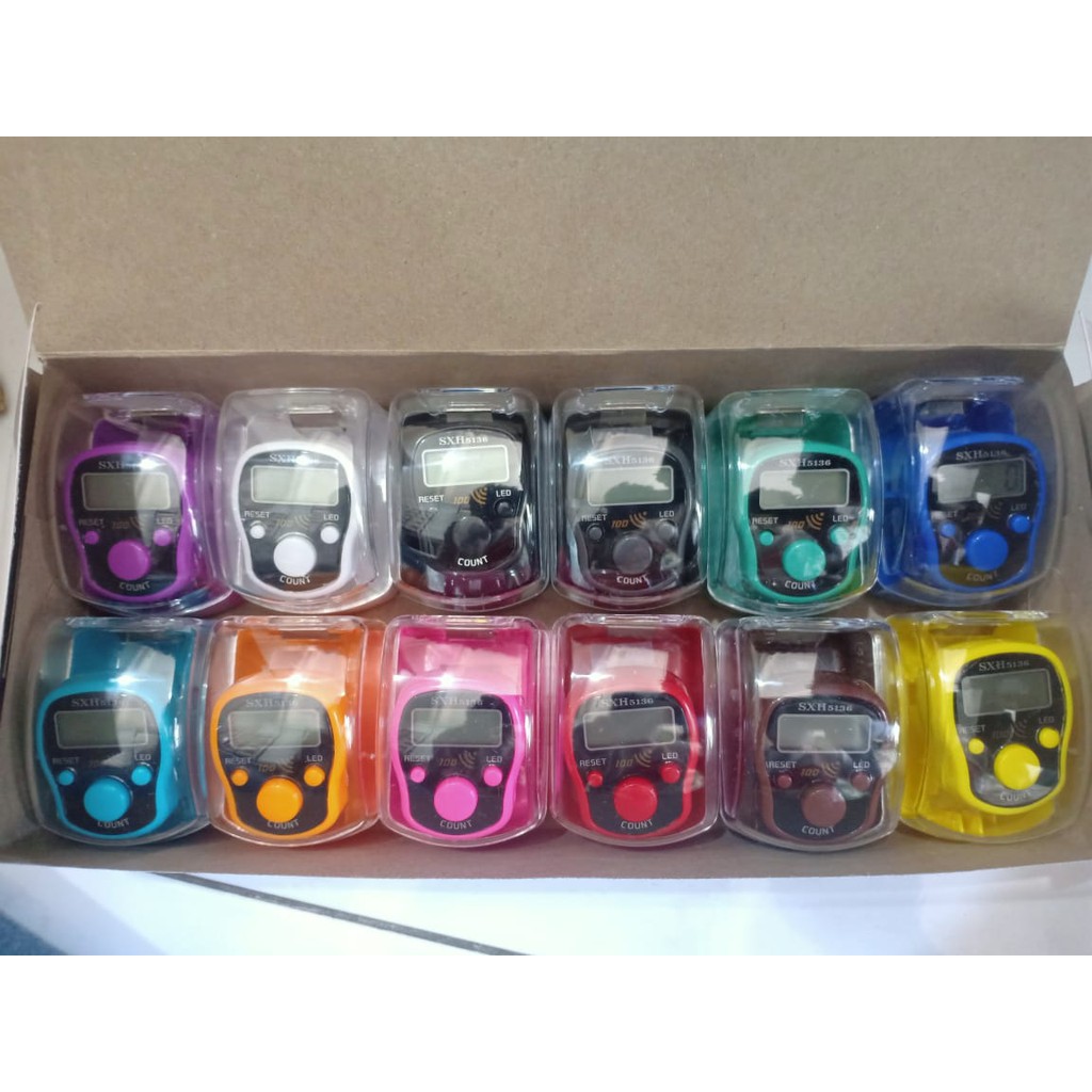 Tasbih Digital Cincin LED Finger Counter Grosir