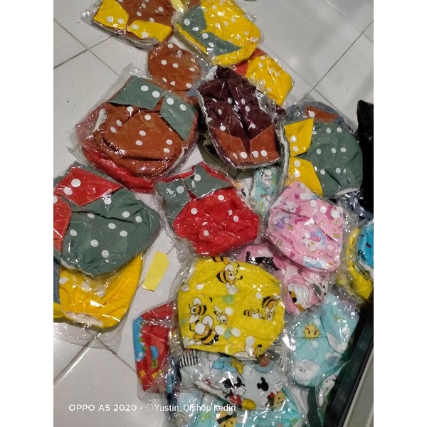 Cover clodi kancing motif new born merk lobby/ popok cuci ulang