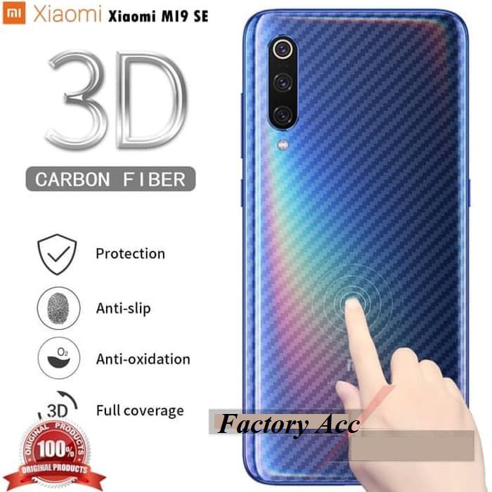 Xiaomi Mi 9 / Mi 9 SE Skin Carbon Garskin Anti Gores Belakang