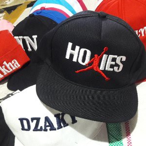 Topi snapback BORDIR NAMA request bordir custom