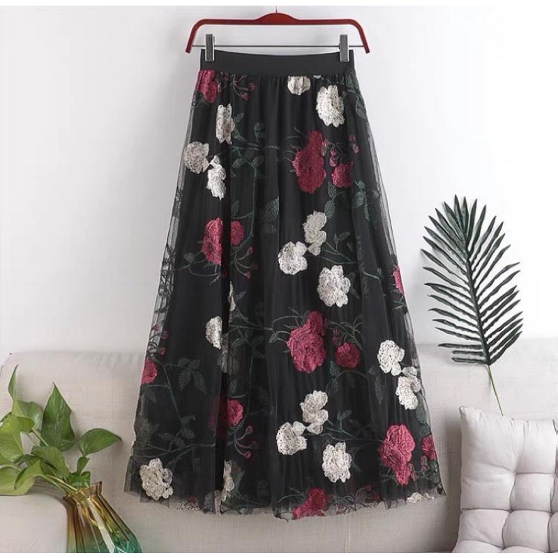 Rok Tutu 3D Import / Rok Tutu 3D Motif Bunga Timbul