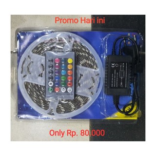 Led setrip / Led strip RGB ip44 rgb 5050 warna warni komplit | Shopee