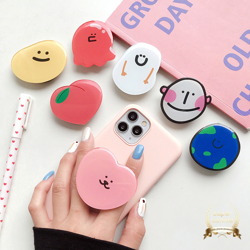 Ins Popsocket Hp / Smartphone Motif Kartun Beruang Warna-Warni Gaya Korea