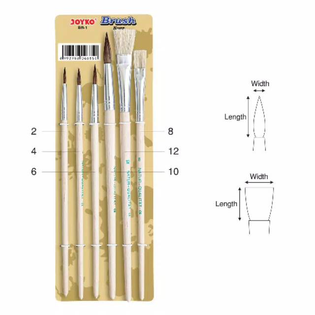 

Kuas Cat / Brush Set Joyko BR-1 Isi 6 pc