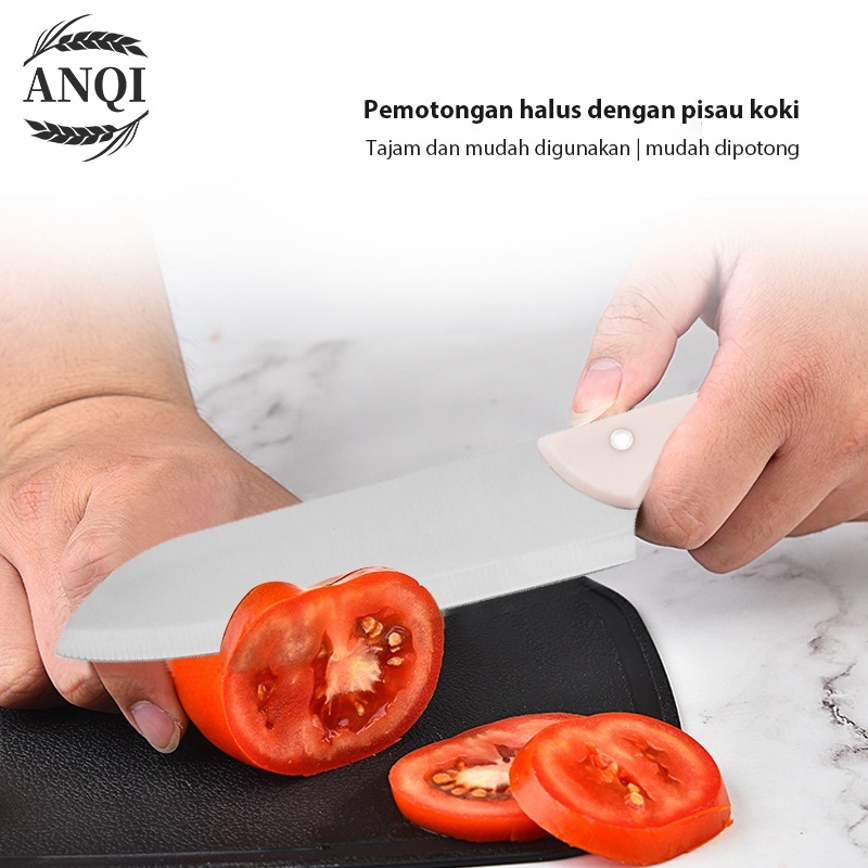 ANQI 1888 Korean Set Pisau Dapur Lengkap Grinder Peeler Chef Knife Cleaver Knife 5 Pcs in1 VS-1843