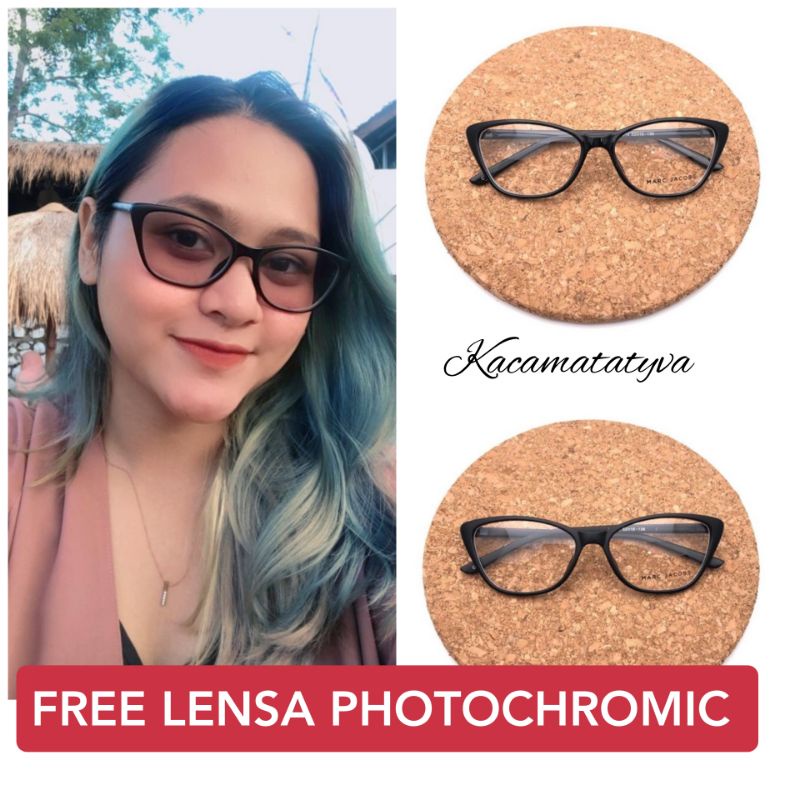 Frame 1906 Kacamata Wanita Cat Eye FREE LENSA PHOTOCHROMIC