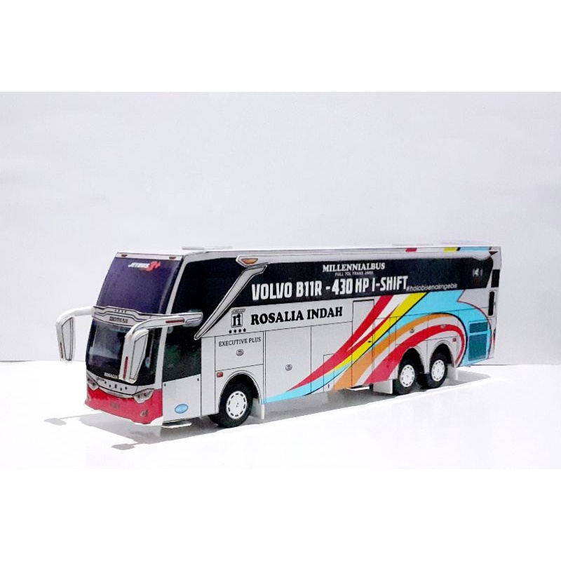 Miniatur Papercraft Bus Rosalia Indah UHD Tronton