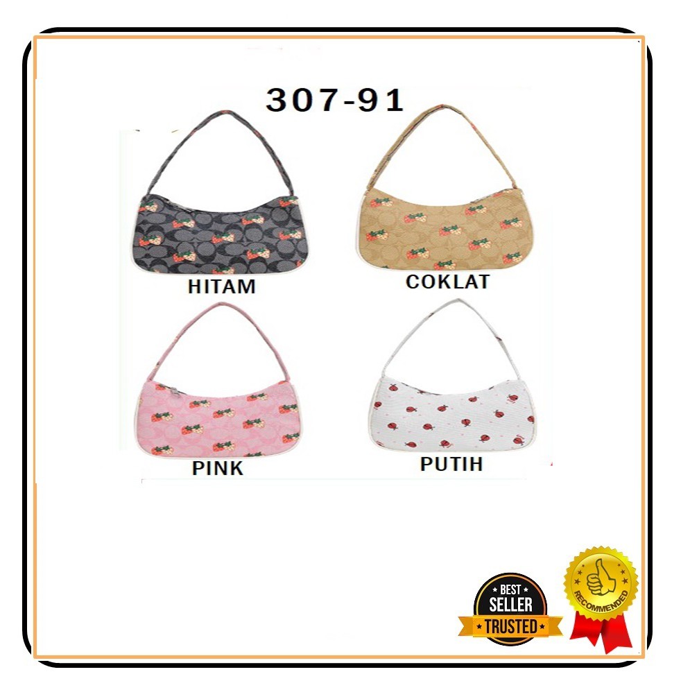 JY 307-91 Tas Bahu Wanita Tas Fashion Wanita Kekinian Tas Bahu Import