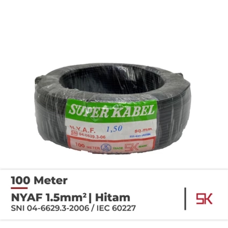 Kabel Listrik Serabut NYAF 1.5 mm NYMHY NYYHY Super SNI