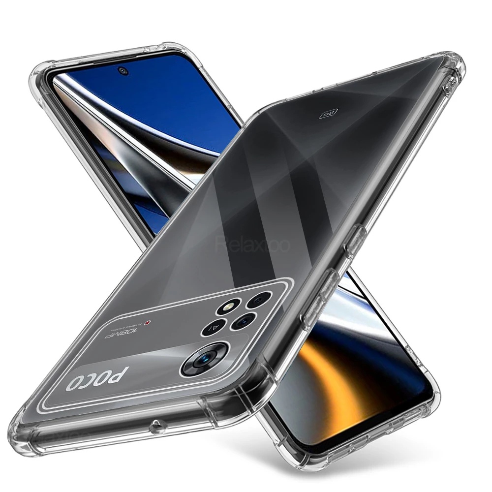 1pc Casing TPU Transparan Anti Jatuh Untuk Xiaomi Poco X4 Pro 5G / Full Body