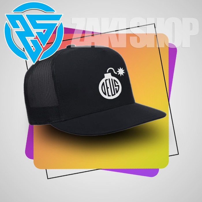 TOPI TRUCKER LOGO DEUS