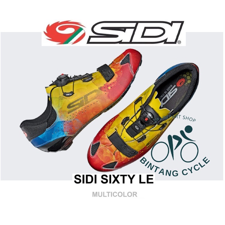Sepatu Cleat Sepeda Roadbike  SIDI SIXTY Limited Edition MULTICOLOR - Sepatu Cleat Road Bike