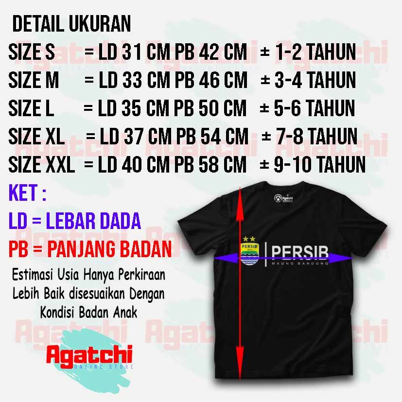 Kaos Atasan Anak Laki Laki Kids T Shirt Fans Club Edition Liga 1 Persib Maung Bandung