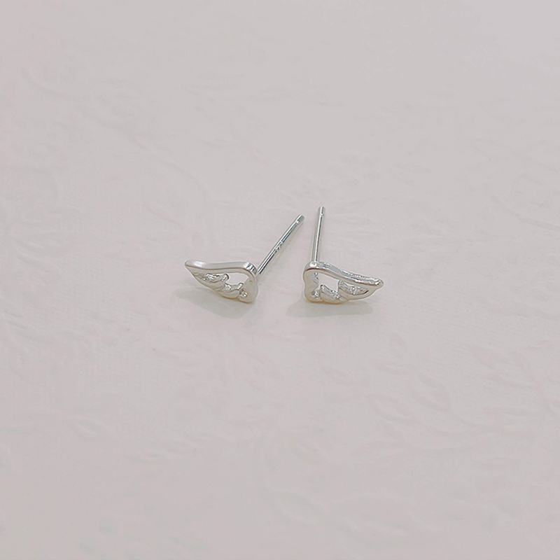 Anting Pejantan Sayap Malaikat Cute Angle Wing Stud Earrings Trendy Korea Women Girl Party Earring Jewelry Student Gift