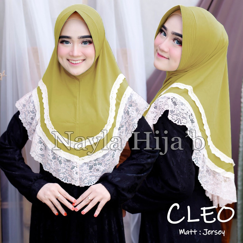 JILBAB INSTAN JERSEY PREMIUM TERBARU HIJAB BERGO CLEO KERUDUNG INSTAN TERMURAH  NAYLA HIJAB