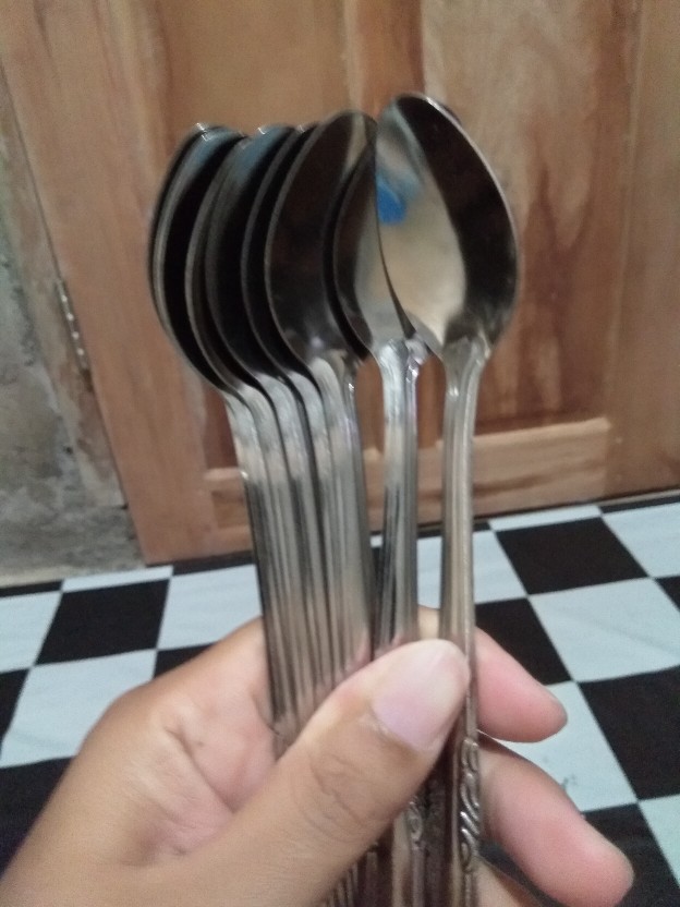 Sendok Teh Panjang Set 12 Pcs Stainless