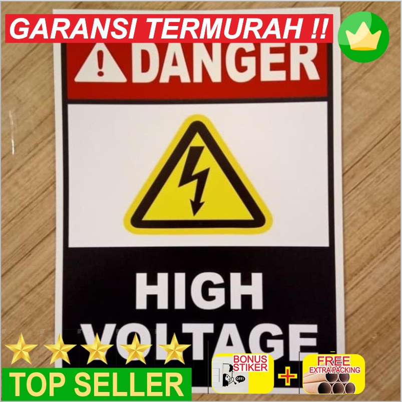 

Murah STIKER K3 DANGER HIGH VOLTAGE UKURAN 15X20 CM Elegan