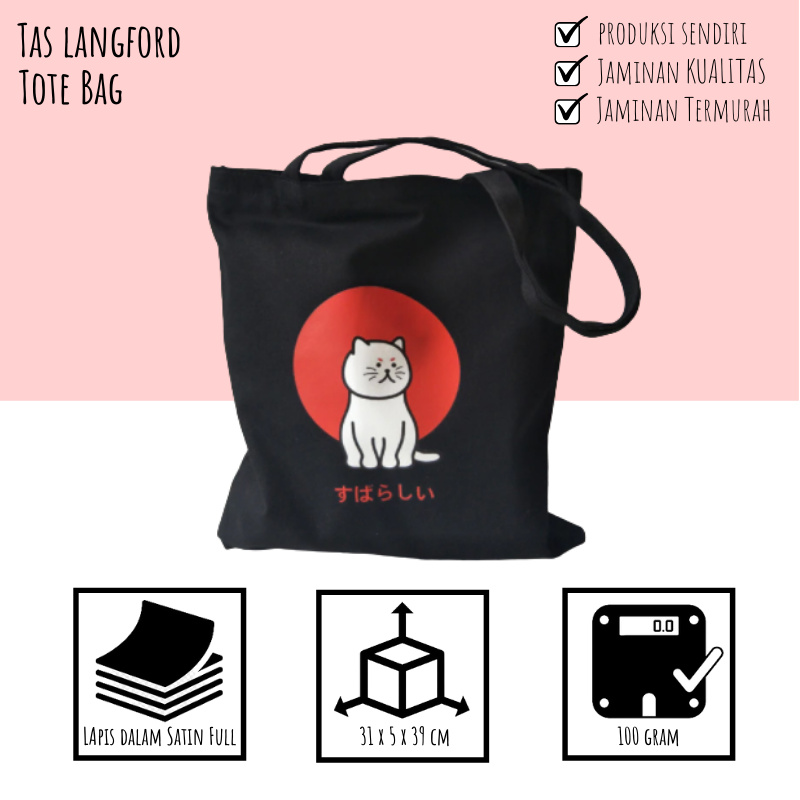 Tas Tote Bag Murah Simple Korea Kekinian Elegan Casual Sashion Stylish Cewek Wanita Perempuan