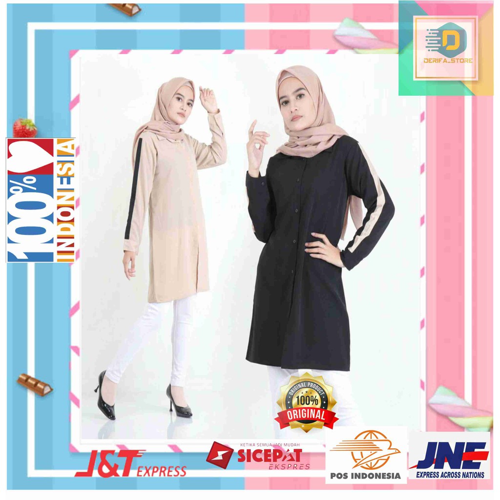 Tunik Atasan Wanita Baju Tunic Remaja Muslim Kekinian Terbaru Murah Wanita Cewek 2020 Kanaya Tunik