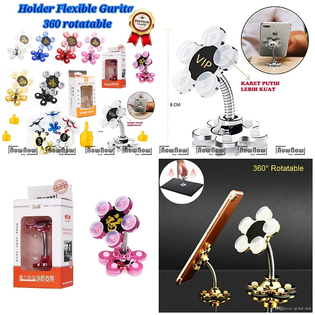 Holder Gurita HP Smartphone Tentakel Flexible Car Mobil Meja Universal Serbaguna