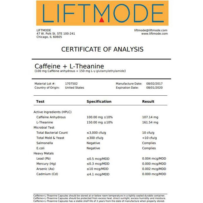 Spesial Promo - Caffeine & L-Theanine - Vitamin & Suplemen Otak - Meningkatkan Fokus