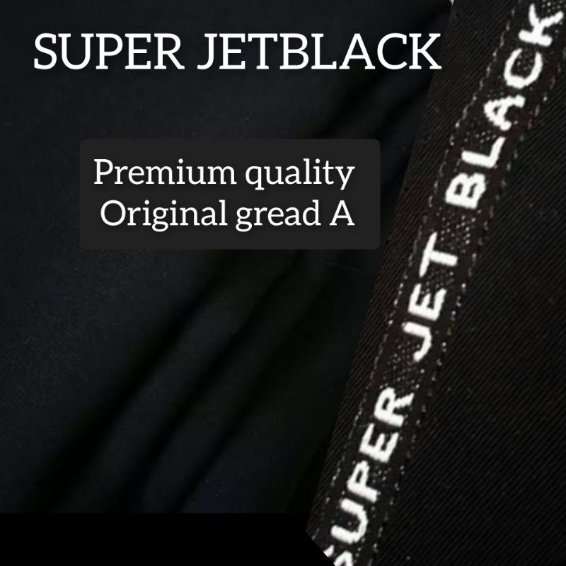 kain jet black kain wooll jet-black super premium bahan celana stelan jas original gread A