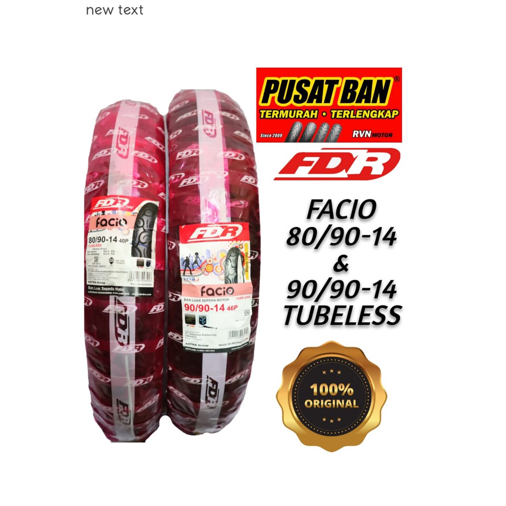 FDR FACIO 80/90-14 & 90/90-14 TUBELESS (FREE PENTIL)