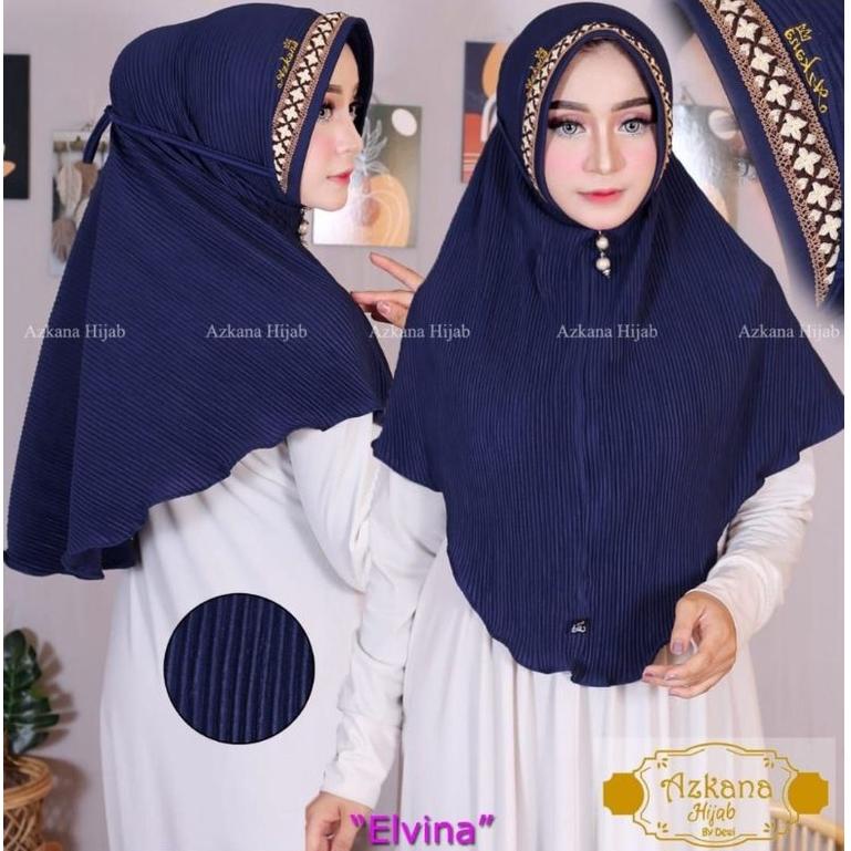 [DISCOUNT ZJF85] JILBAB PLISKET ELVINA PAD RENDA - JILBAB INSTAN PRISKET TREND 2022 - ORIGINAL AZKAN