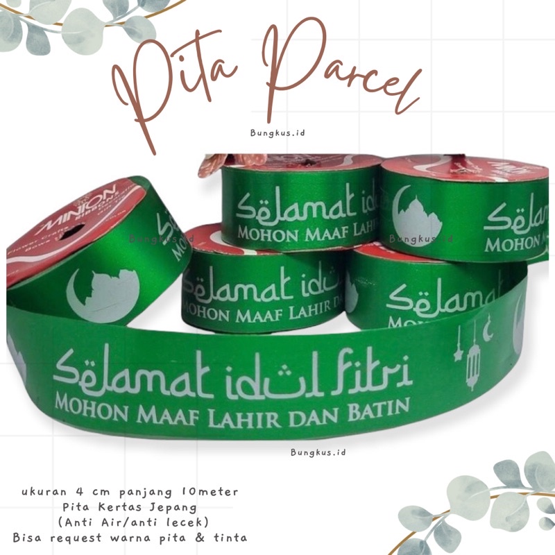Pita Kertas | PitaKado | Pita Idul Fitri | Pita Imlek | Pita Natal &amp; Tahun Baru | Bahan Pita Jepang Pita Kado untuk parsel/parcel hamper keranjang slempang