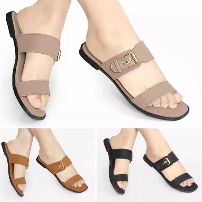 KES.874693 ▪ Sendal Teplek Wanita2022 Dewasa Bahan Kulit | Sendal Wanita DewasaOriginal | Sendal tep
