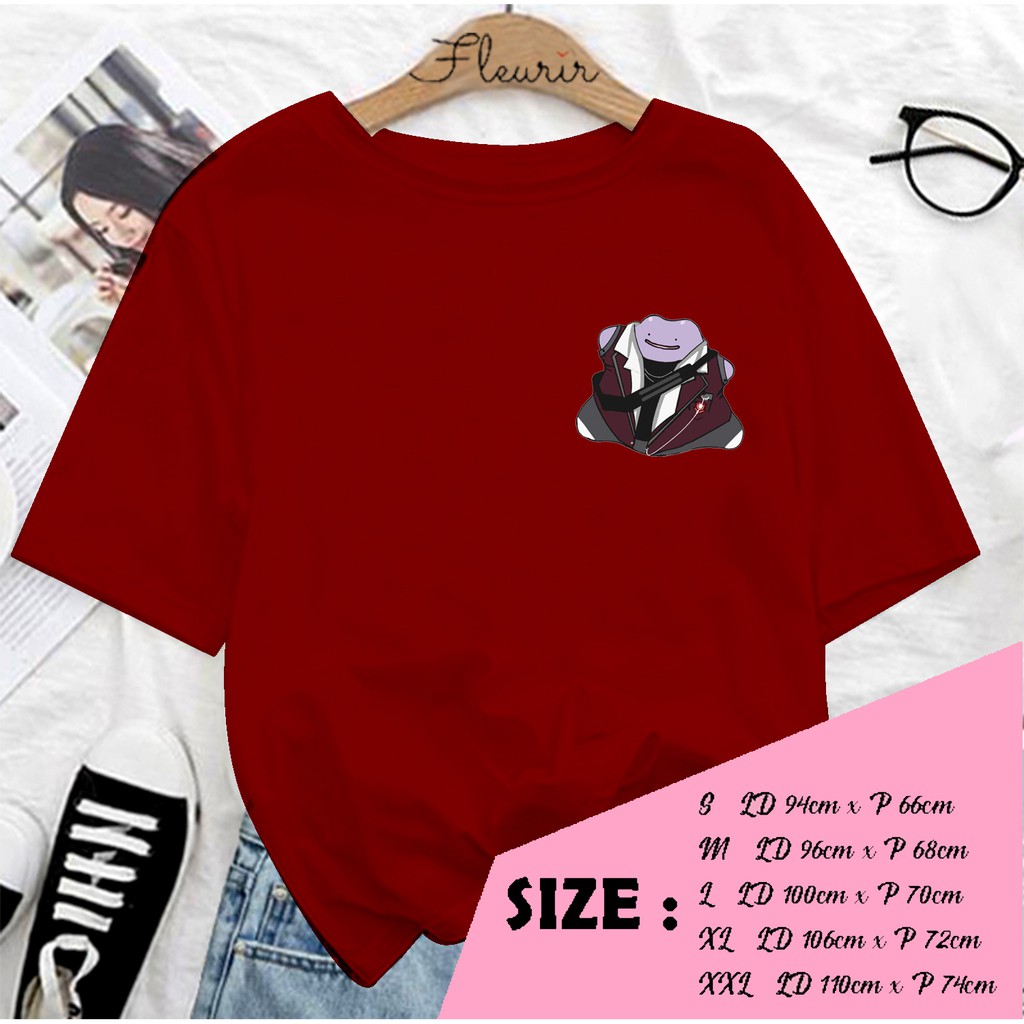 FLEURIR - KAOS DITTO SERAGAM WANITA DEWASA LENGAN PENDEK TEE UNISEX OVERSIZED JUMBO