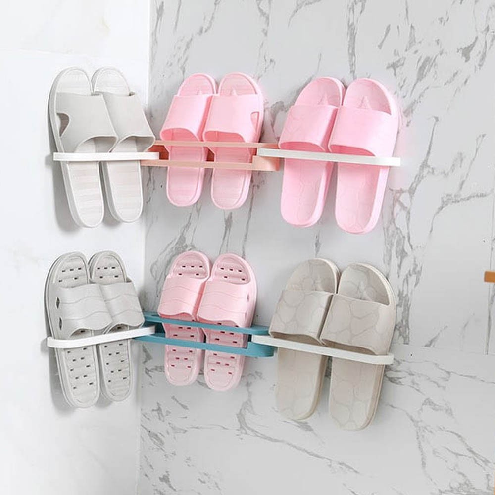 Rak Sendal Minimalis - Gantungan Tempat Sendal Rotary Slipper Rack Random