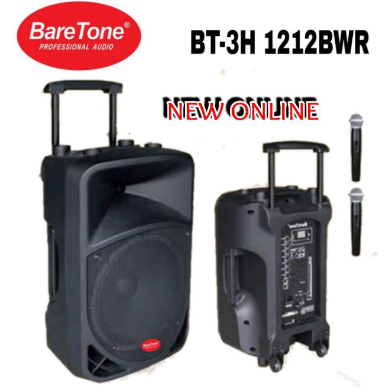 SPEAKER PORTABEL MEETING WIRELESS BARETONE BT-3H1212BWR ORIGINAL (12inch)