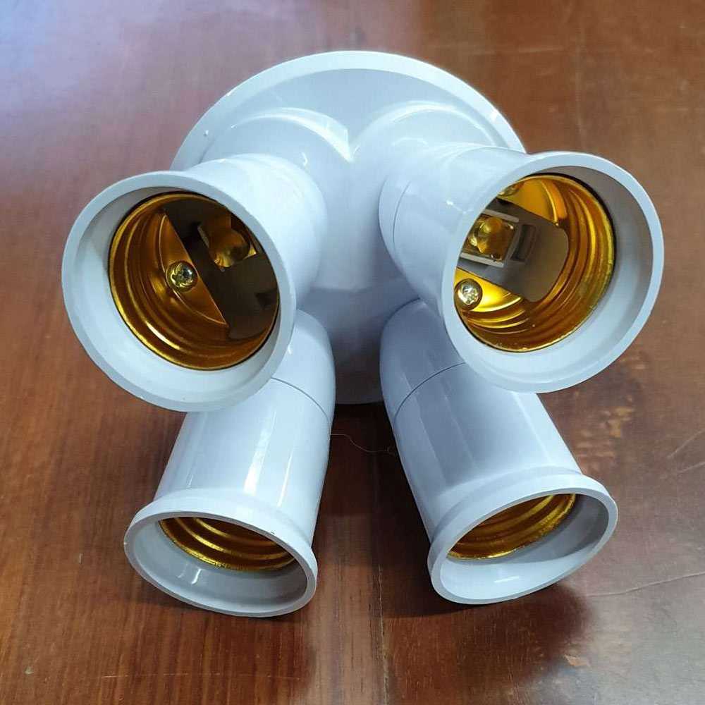 TD-DHA Fitting E27 Cabang 4 Lampu Bohlam Studio Softbox