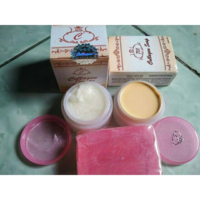 Collagen Sabun Dan Cream Set Cream Collagen Siang Malam Dan Sabun Indonesia