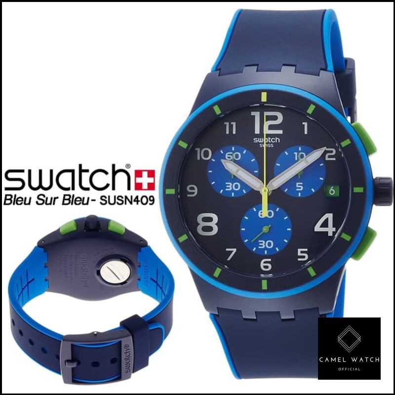 Terlaris Swatch Chrono SUSN409 Original - Jam Tangan Pria Rubber Sporty Branded