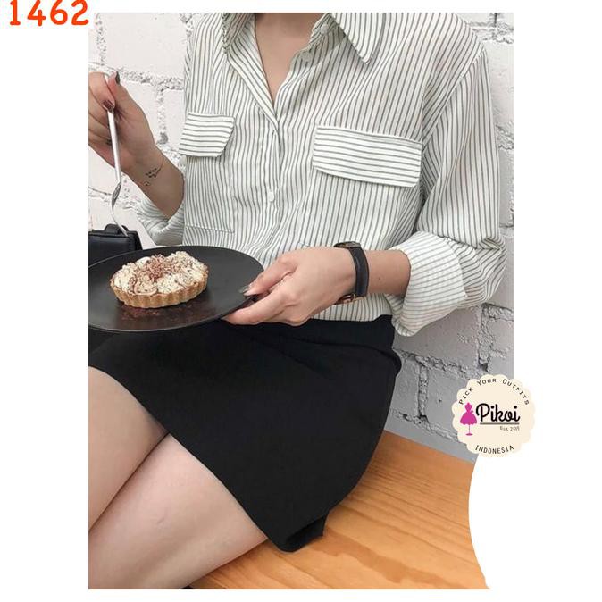 Kemeja wanita bangkok murah / kemeja lengan panjang / baju korea kotak