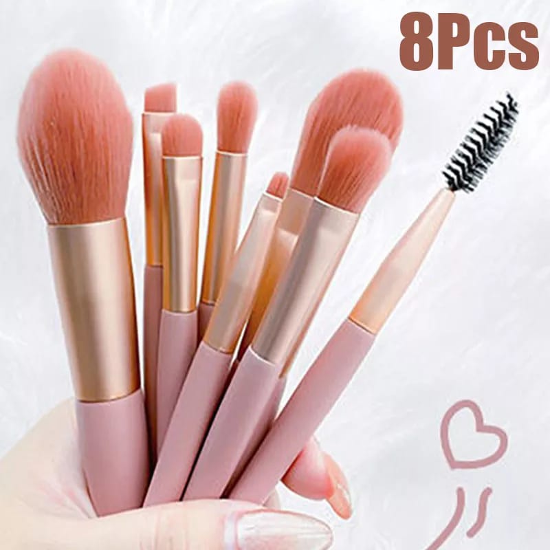 Mini Brush Kuas Makeup Free Pouch Brush Makeup Powder Eye Shadow Foundation Blusher Blending Beauty F595