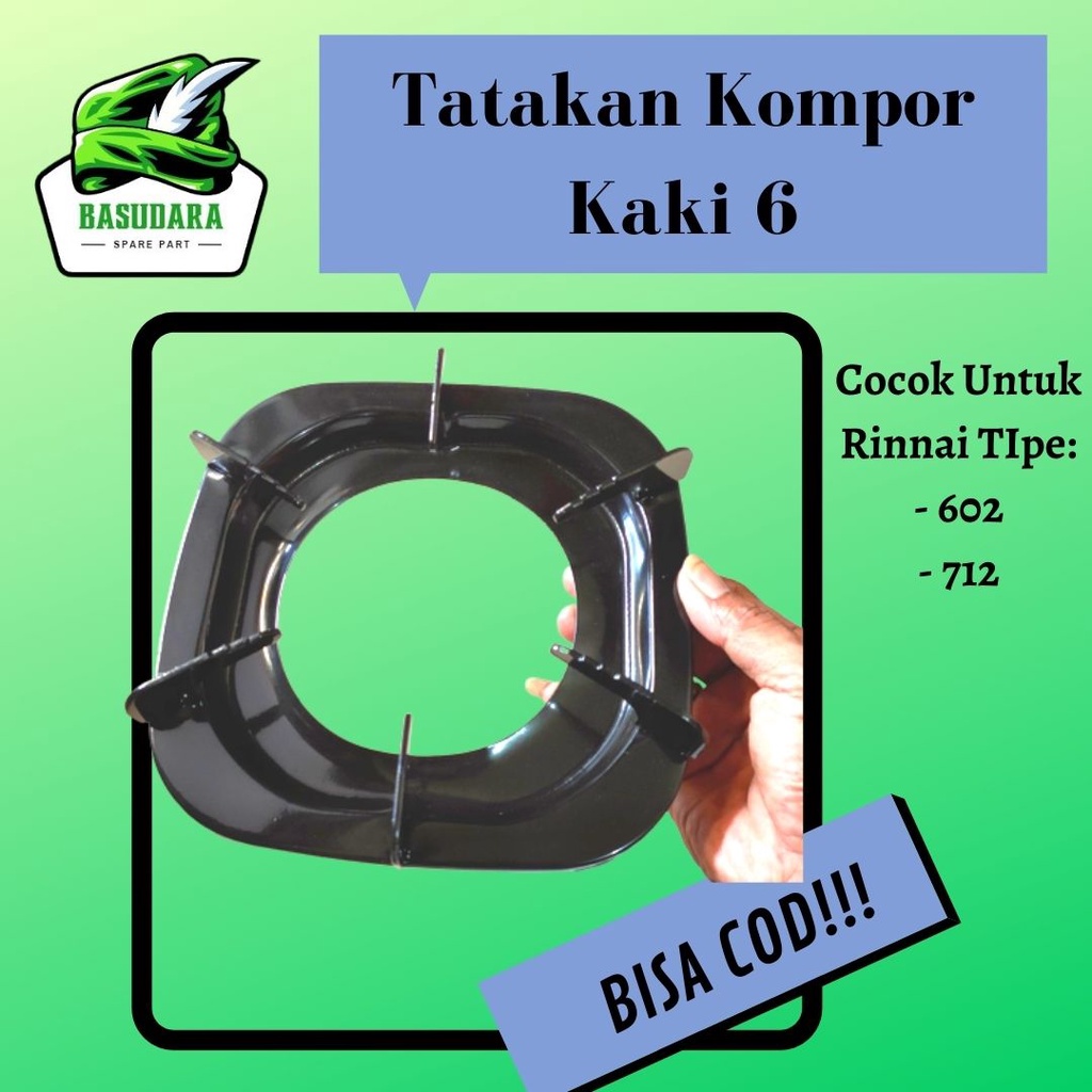 Tatakan Kompor Rinnai Kaki 6  2 Tungku BGX / Tungku Tatakan Tangkringan Jagrak Dudukan Besi Oven Kom