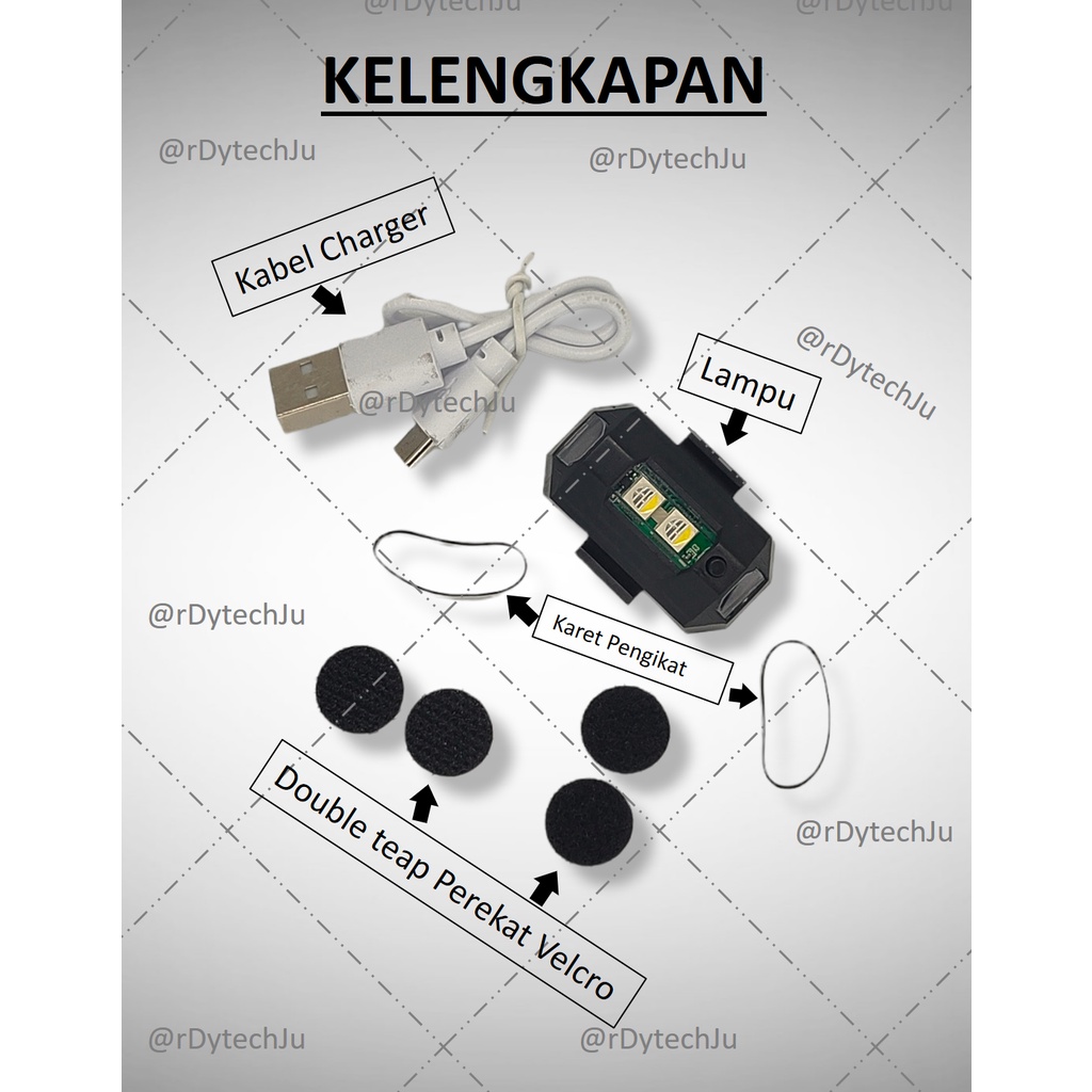 Lampu Pesawat / Lampu Motor / Lampu Strobo / Lampu Sein / Lampu Variasi / Lampu Drone / LED Motor / Led Drone / Lampu LED