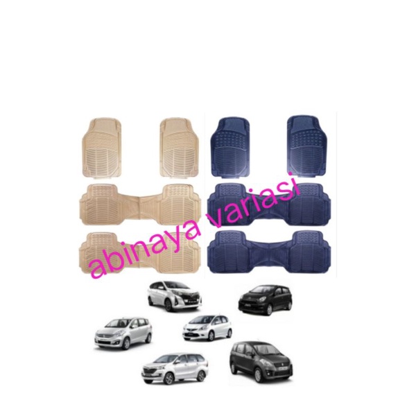 Karpet Mobil SIGRA 3 Baris Hitam Beige