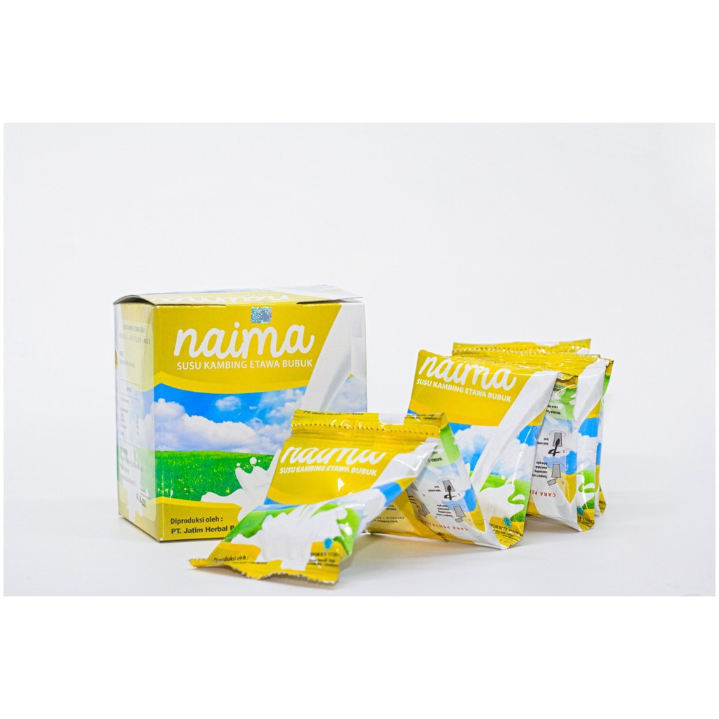 Susu Kambing Etawa Naima Bubuk plus propolis Asli 100% Original POM  BPOM 1 Box iai 10 sachet