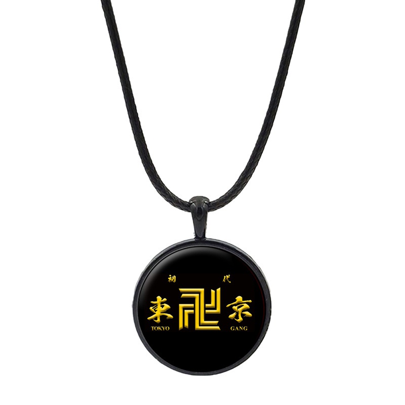 Anime Tokyo Revengers Necklace Pendant Glass Hanemiya Kazutora Manjirou Sano Necklace Jewelry Cosplay Accessories