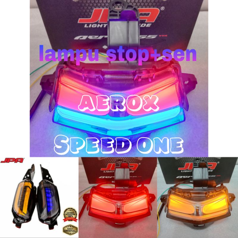lampu stop led jpa aerox + sen depan aerox