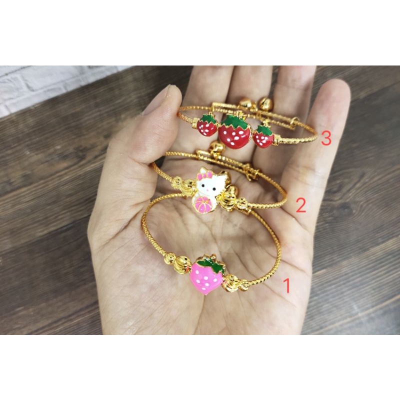 Fifi Fashion Gelang Xuping Bangle ukir Lucu Anak Model Perhiasan 28#