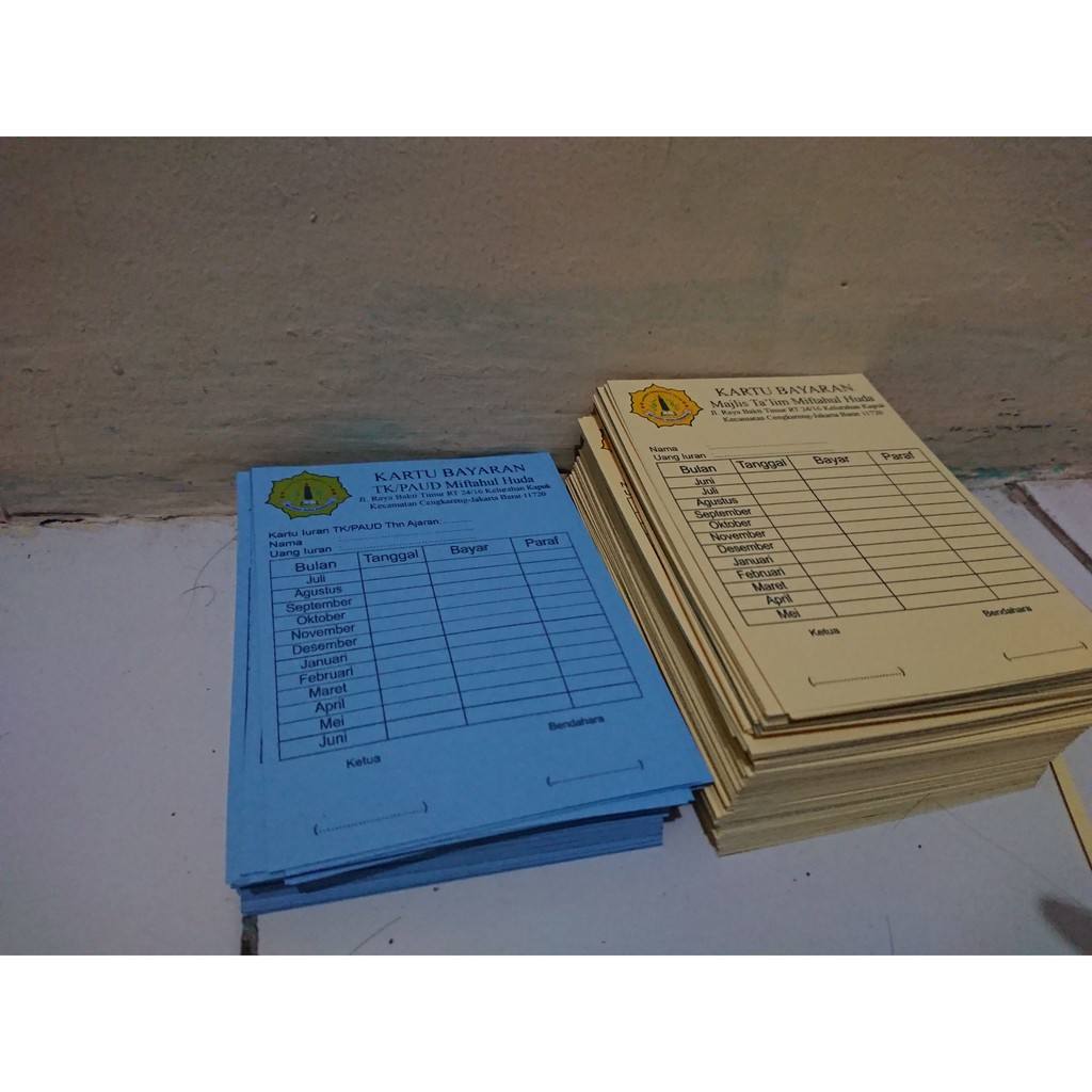 (COD) KARTU IURAN/KARTU BAYARAN/KAS RT MURAAHH